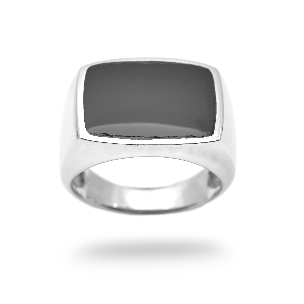 Silver ring onyx Charles